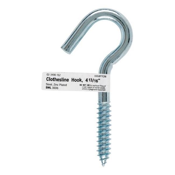 Hampton Hampton 02-3490-162 Clothesline Bolt Hook  0.437 x 4.81 in. - pack of 10 5030747